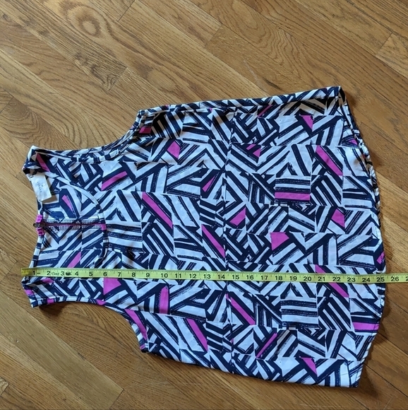 Everly Small Pink, Blue & White Sleeveless Tank Top Blouse - Picture 8 of 9